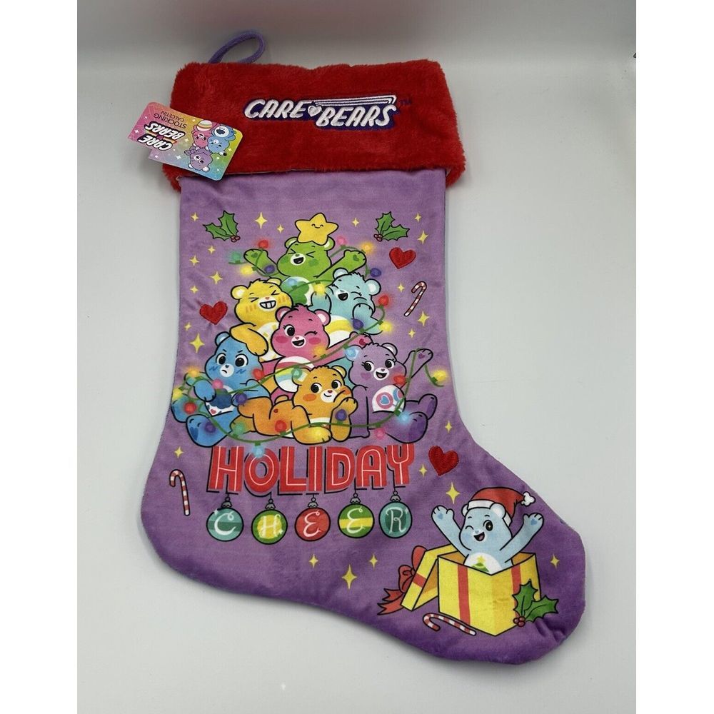 Carebears Colorful Christmas‎ Holiday Socking NEW